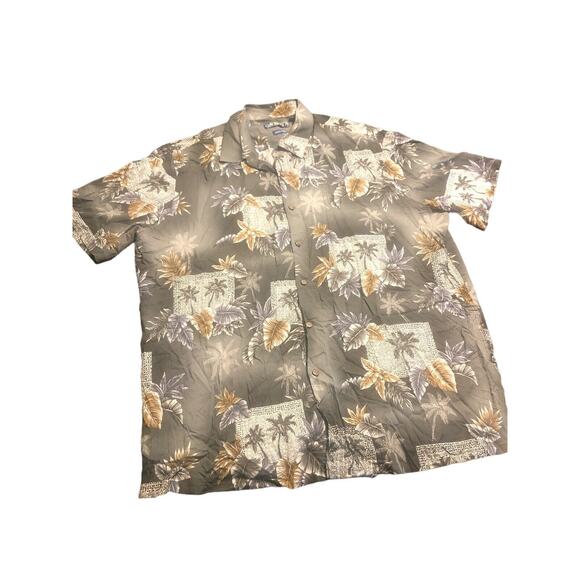 Campia Shirt Style Hawaiana 100% Rayón Size XL Easy Care Floral - Picture 1 of 5